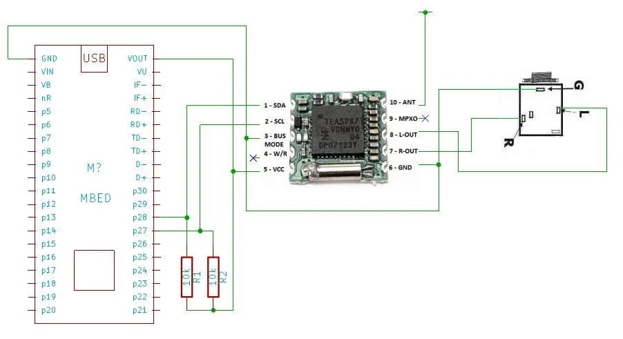 Taidacent High Sensitivity 87.5-108MHz FM Radio Module DIY FM Stereo Radio Learning Module Chip TEA5767 FM Stereo Radio Module