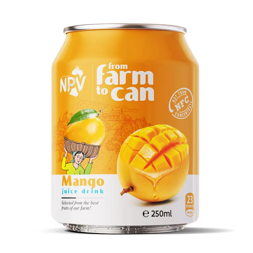 Wholesale Fruit Juice Drink  Private Label 250ml Can  Pure Mixed Fruit Juice Drink  Free Sample Free Design HALAL Certification