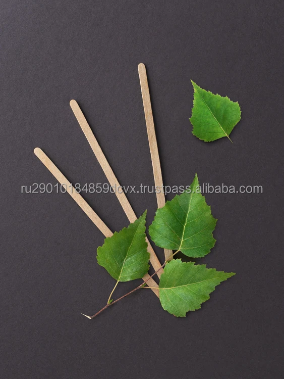 Convenient coffee stirrers wooden eco-friendly classic birch veneer wood sticks price from maker