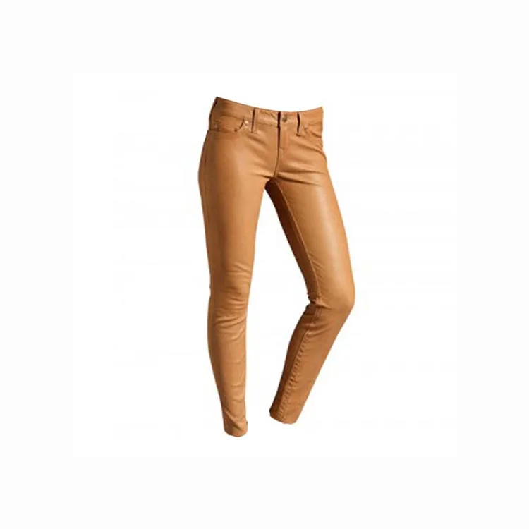 Оптовая продажа Новое поступление 2021 зимние женские кожаные брюки с высокой эластичной талией по низкой цене