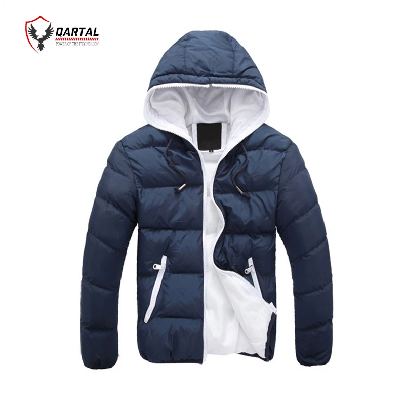 Winter Clothing Padding Outwear Men Quilted Coat Warm Puffer Black Overcoat Down Jacket For Men