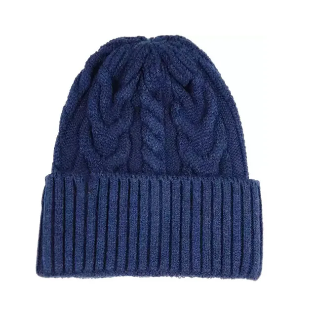 2024 New Model Unisex Winter Wool Knitted Beanie Hat Soft Warm High Quality Knit Plain Beanies