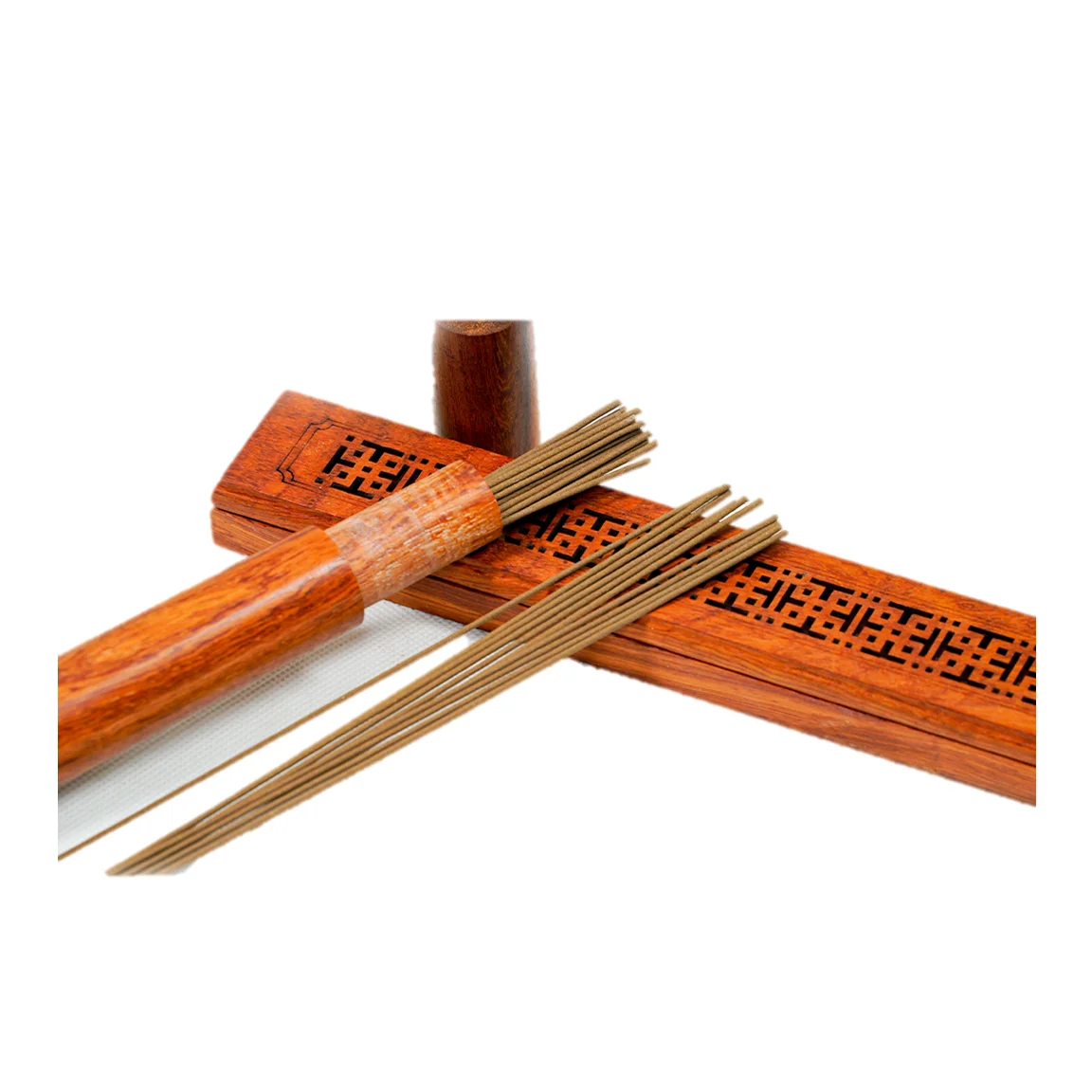 High Quality Rectangle Wooden Burning Box High-end Incense Stick 22cm Smart oud incense burner