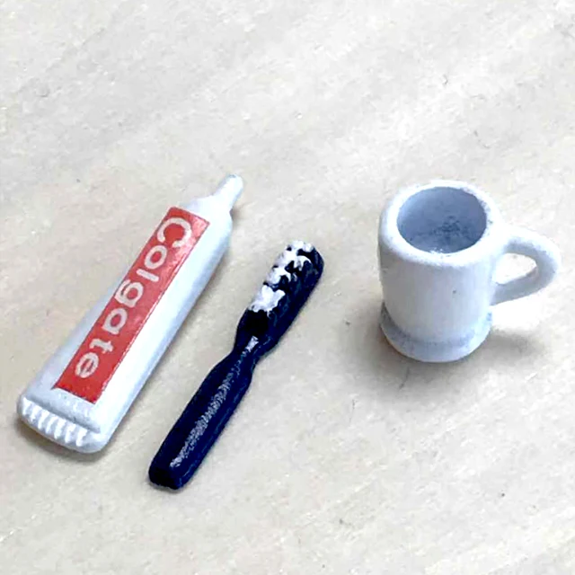 
Miniatures Accessories Tooth Brush and Paste Set for Children DIY 