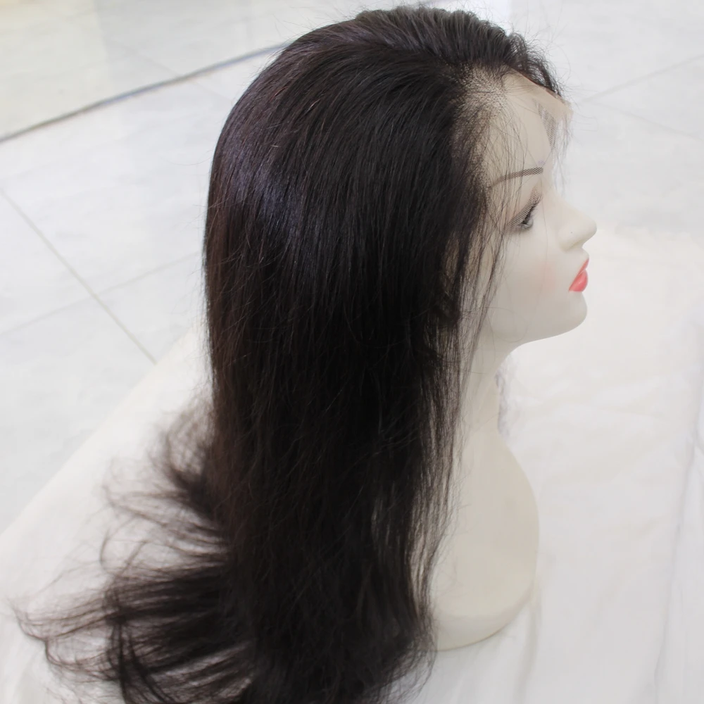 Недорогие необработанные выровненные с кутикулой 100% прозрачные парики из человеческих волос со шнуровкой Вьетнама