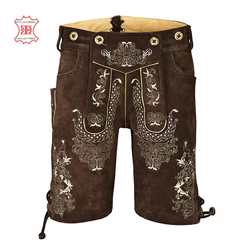 Bavarian Oktoberfest Men Wear Short Leaseholder Chocolate
