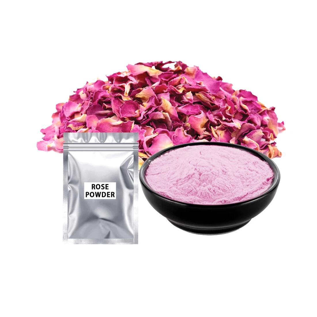 100% Pure and Organic Rose Petals Powder for Skin Care Face Pack for Fairness bulk manufacturer