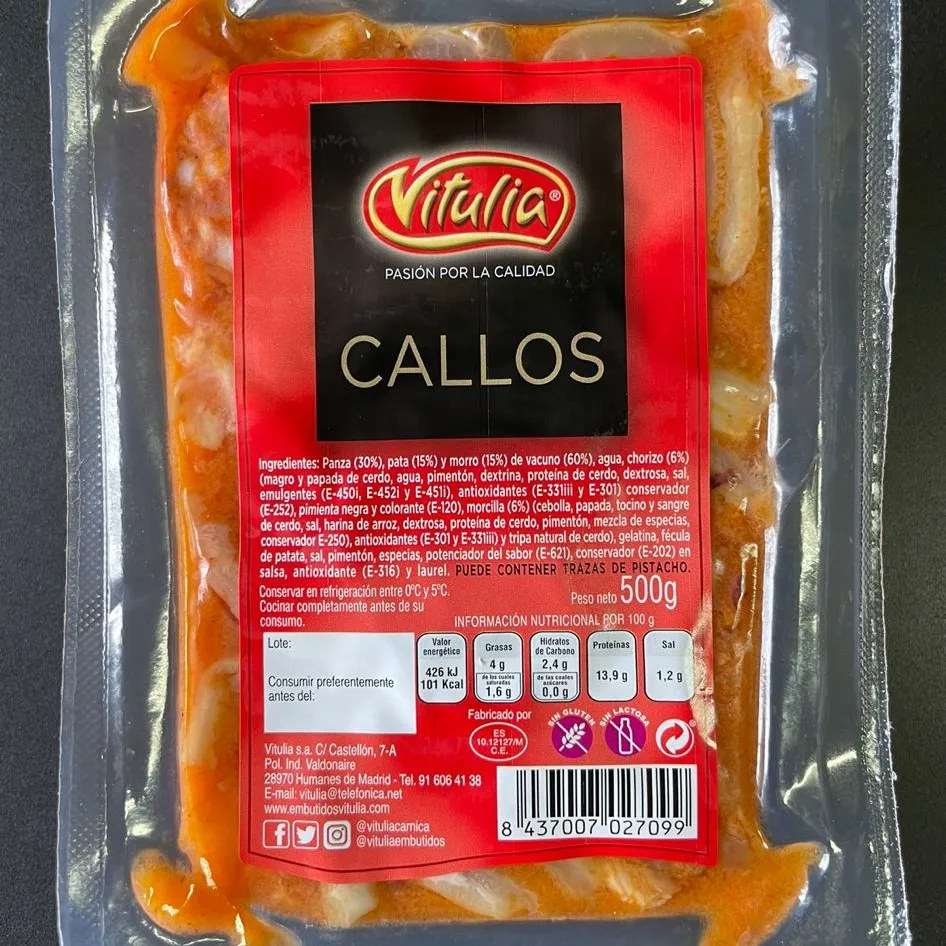 Delicious veal tripefrom Madrid  style ready to eat in 4 minutes