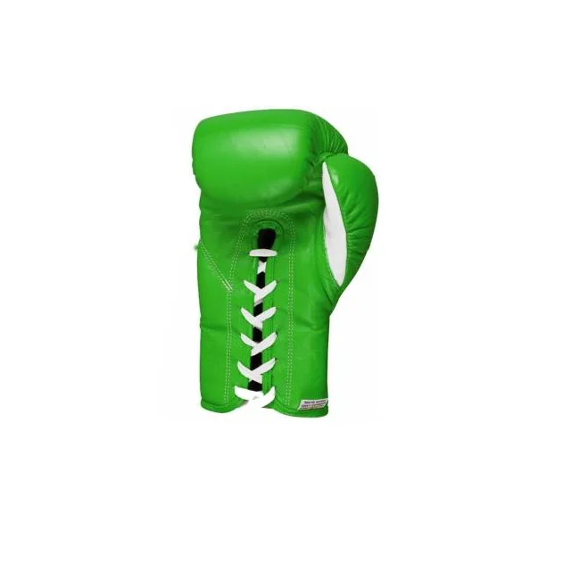 
Premium Quality Professional PU Leather Green Boxing Gloves For Men 