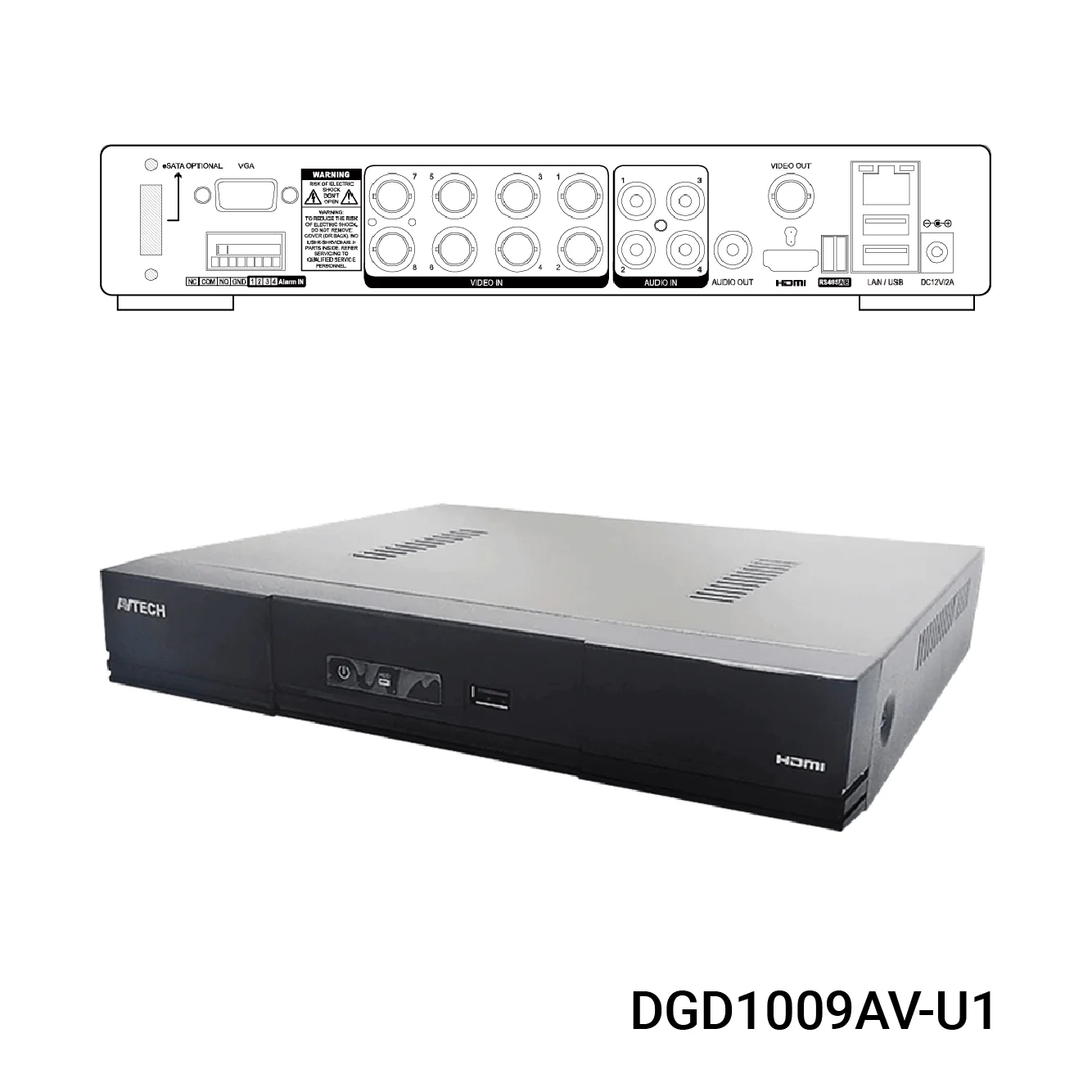 8CH DVR CCTV System Video Surveillance Infrared AHD 8 Channel 5 in 1 DVR Security System Kit