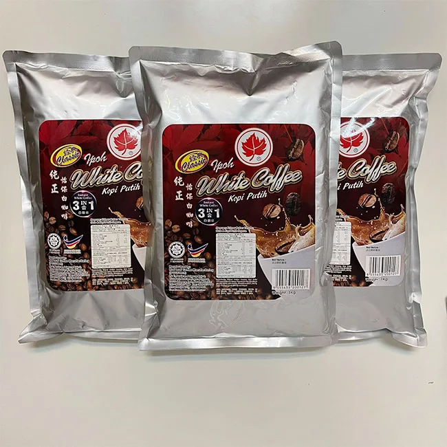 Premium Quality 3 in 1 Classic Instant Premix White Coffee with 2 Years Shelf Life Premix Soluble Beverage Convenient Pack