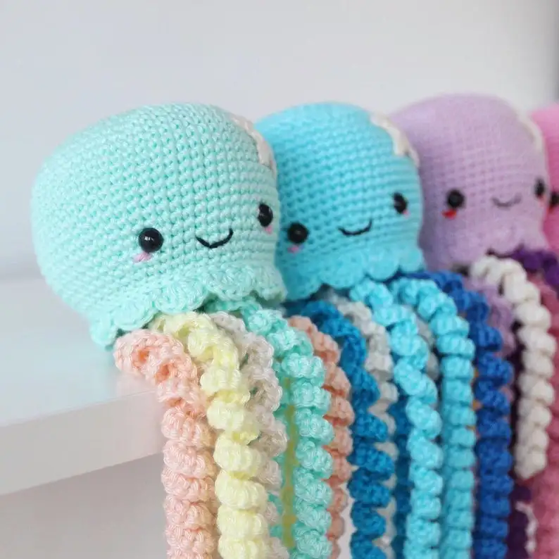 
2021 Safe for kids Cute stuffed Crochet Octopus toy, Amigurumi Baby Toy VNPRO Handmade crochet baby playpens 