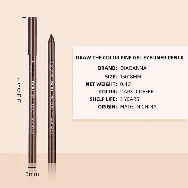 Qiaoanna Hot Makeup Eye Liner Most Waterproof Gel Eyeliner Pencil