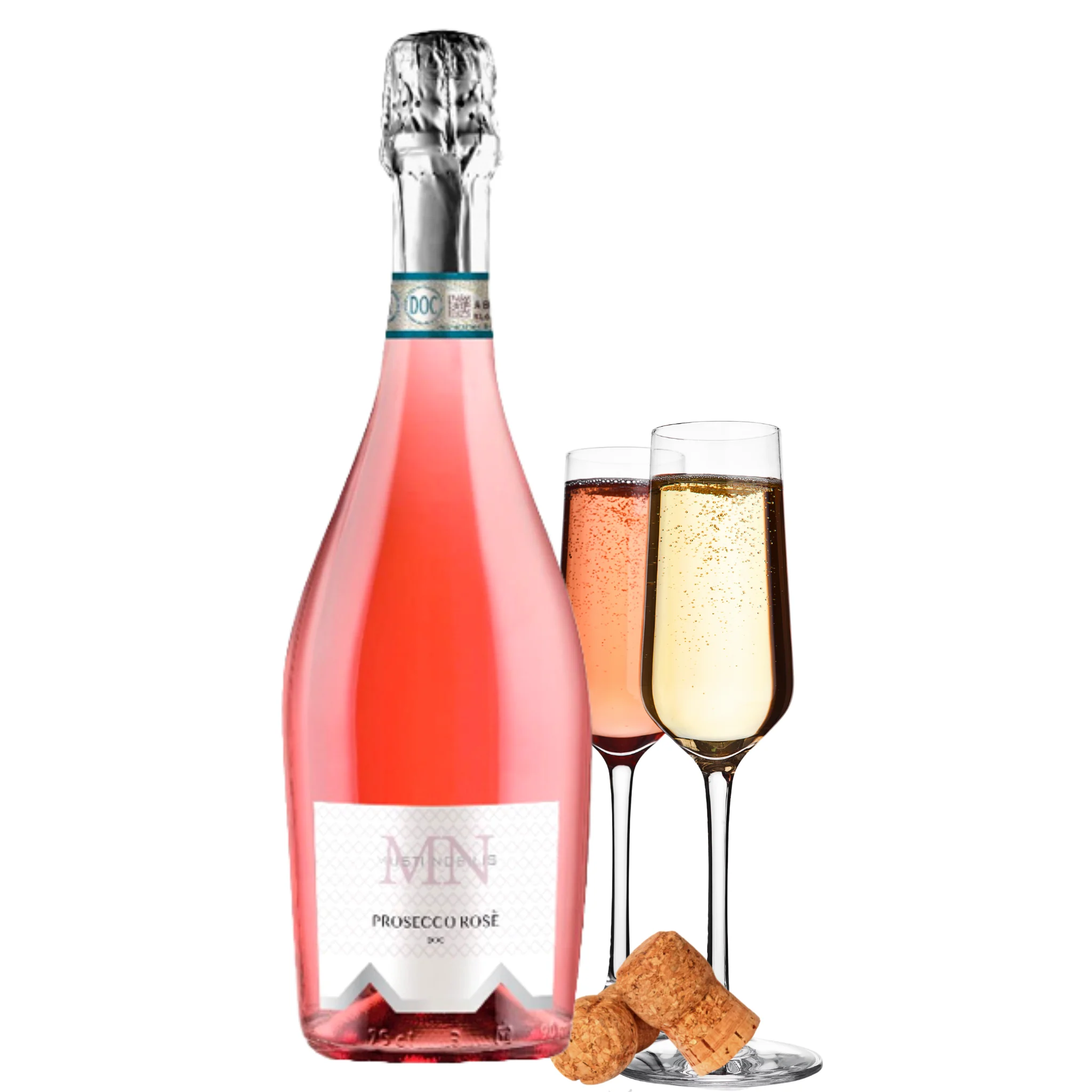 Top Italian Prosecco DOC Rose - Musti Nobilis - Rose Sparkling Wine - Wine bottles 750 ml alcohol 11%