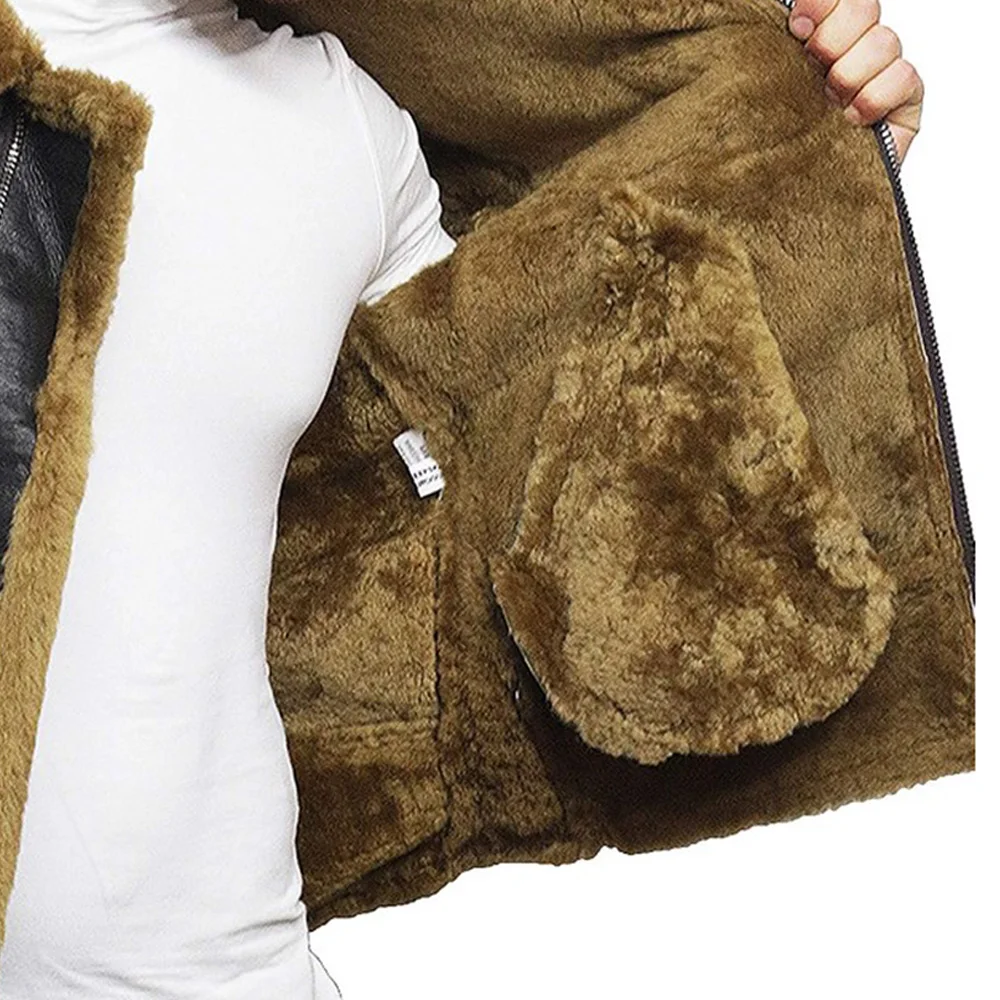 
Fleece Shearling Jacket for Men/OEM Service Wholesale Custom Men Jackets Shearling 