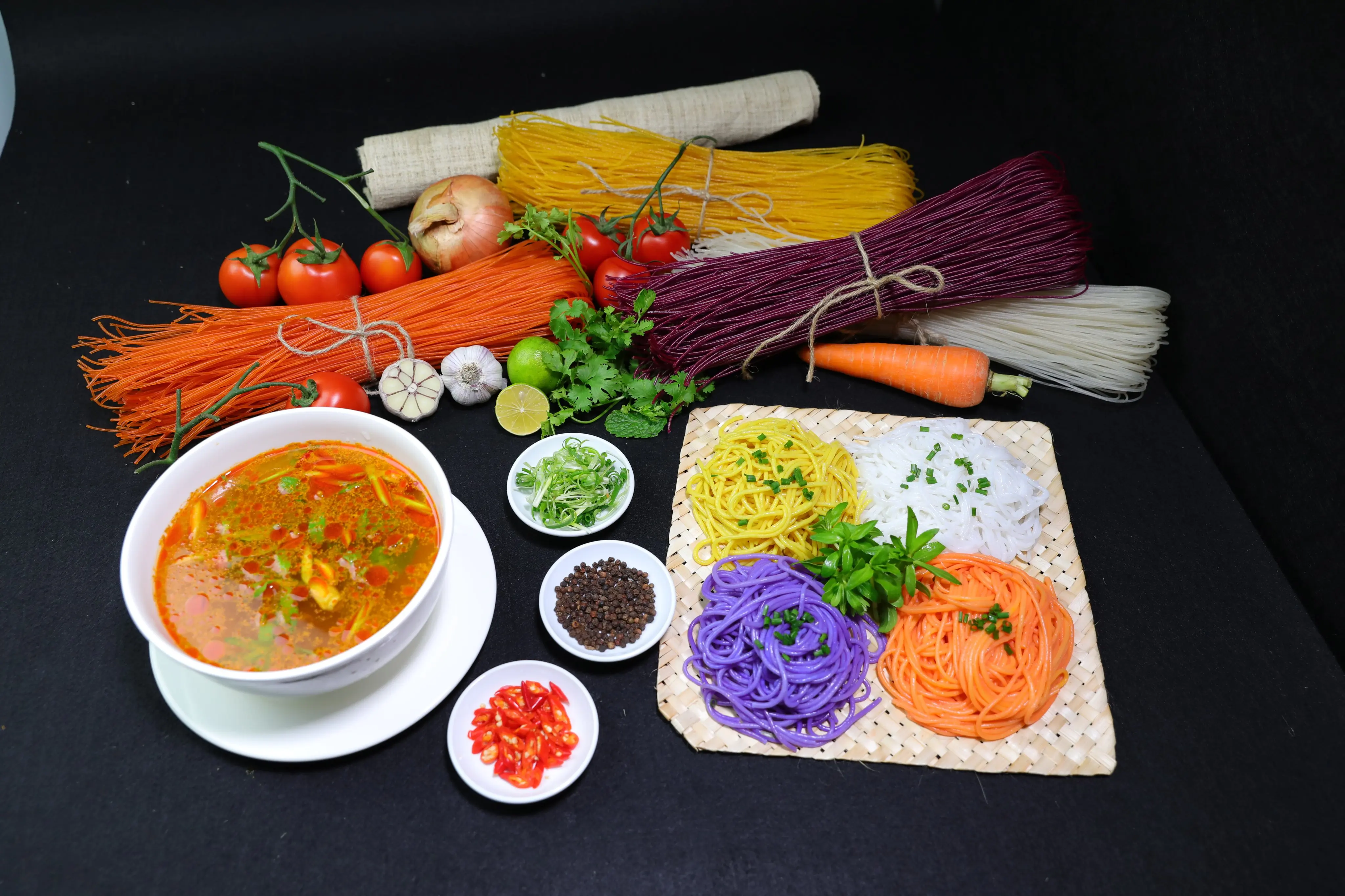 Abest Wholesale Organic Rice Vermicelli ( Magenta plant Vermicelli ) Rice Noodles Vermicelli from Vietnam