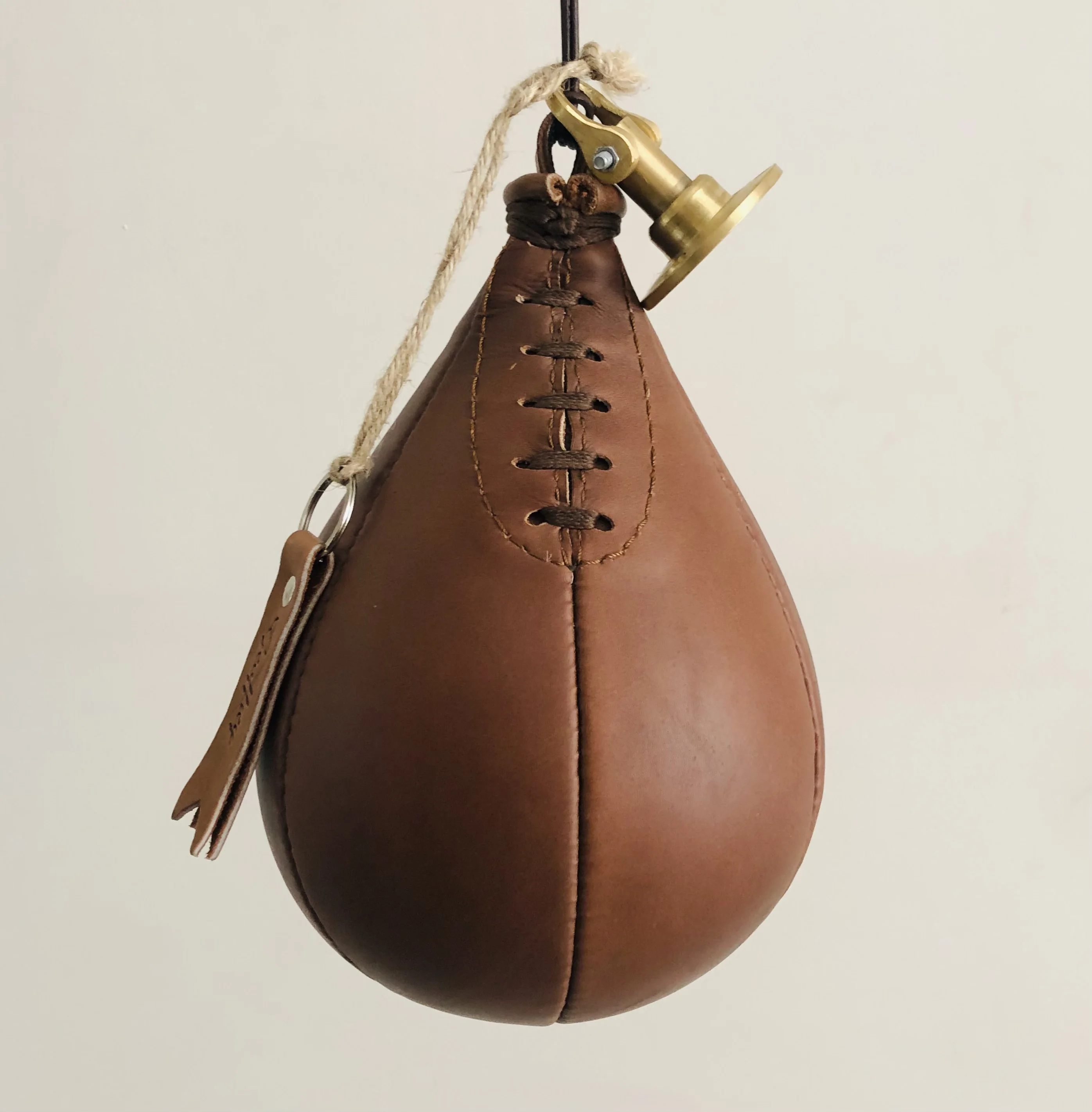 Brown Punch Speed Ball Size 3 | Retro Vintage Classic Antique Model | 100% Cow Leather | Boxing MMA Gym Fitness Training