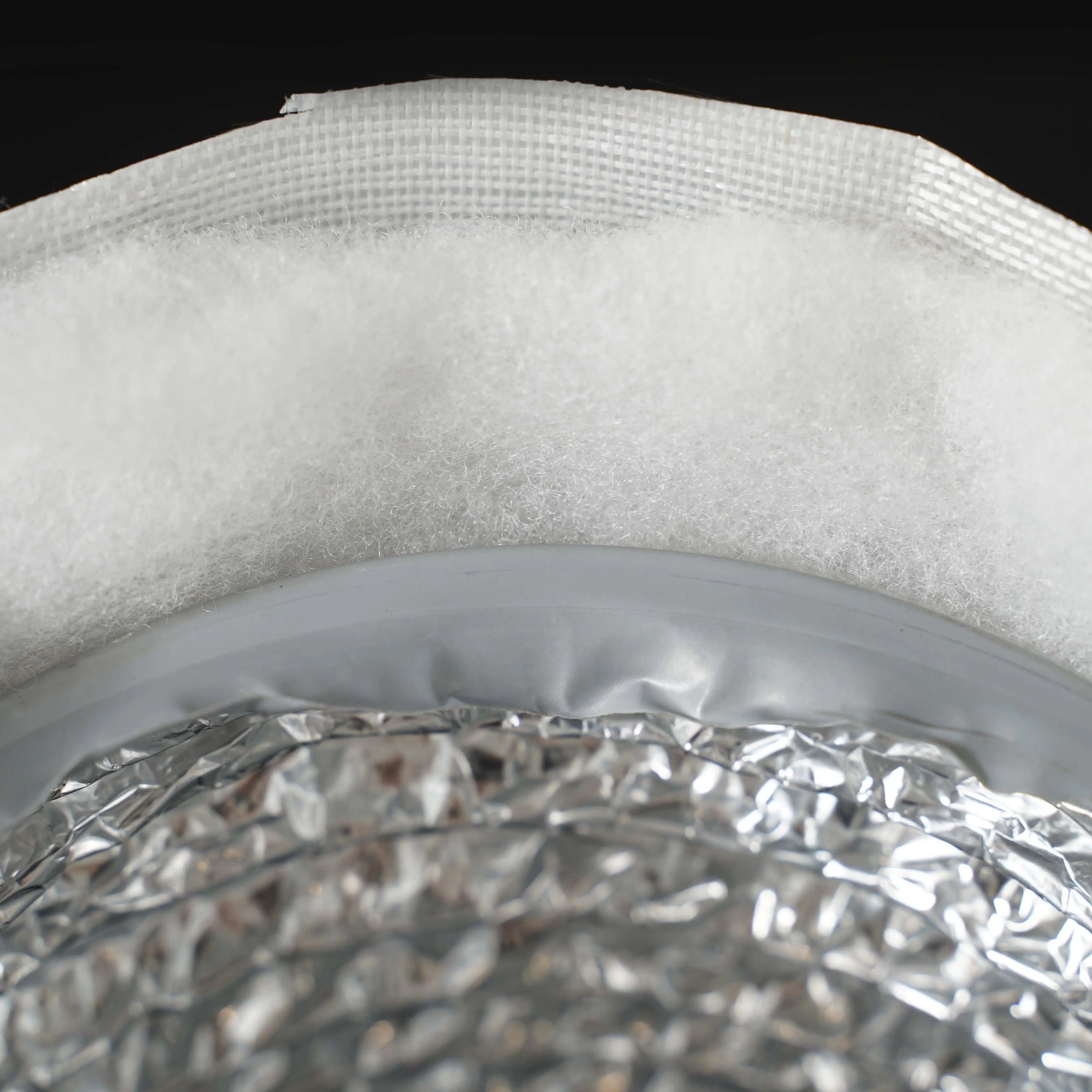 R6 акустический воздуховод, Стекловолоконная изоляция, алюминиевый гибкий воздуховод