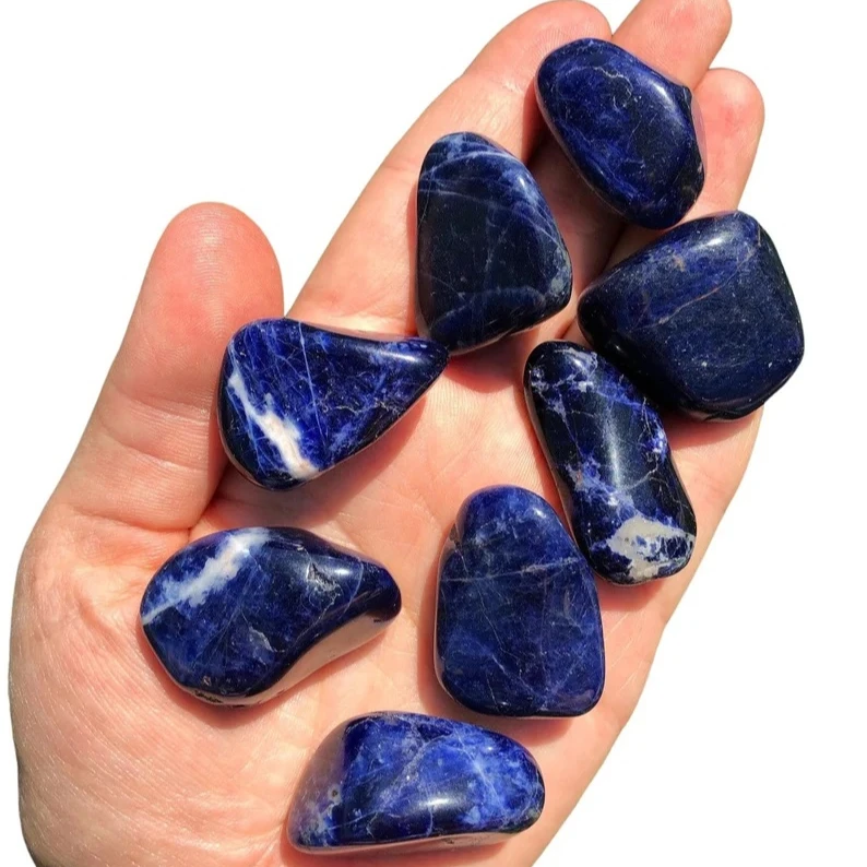 Wholesale Sodalite Tumbled Stone  for home decor and healing purpose Tumbled stone rock & Reiki Healing Tumble