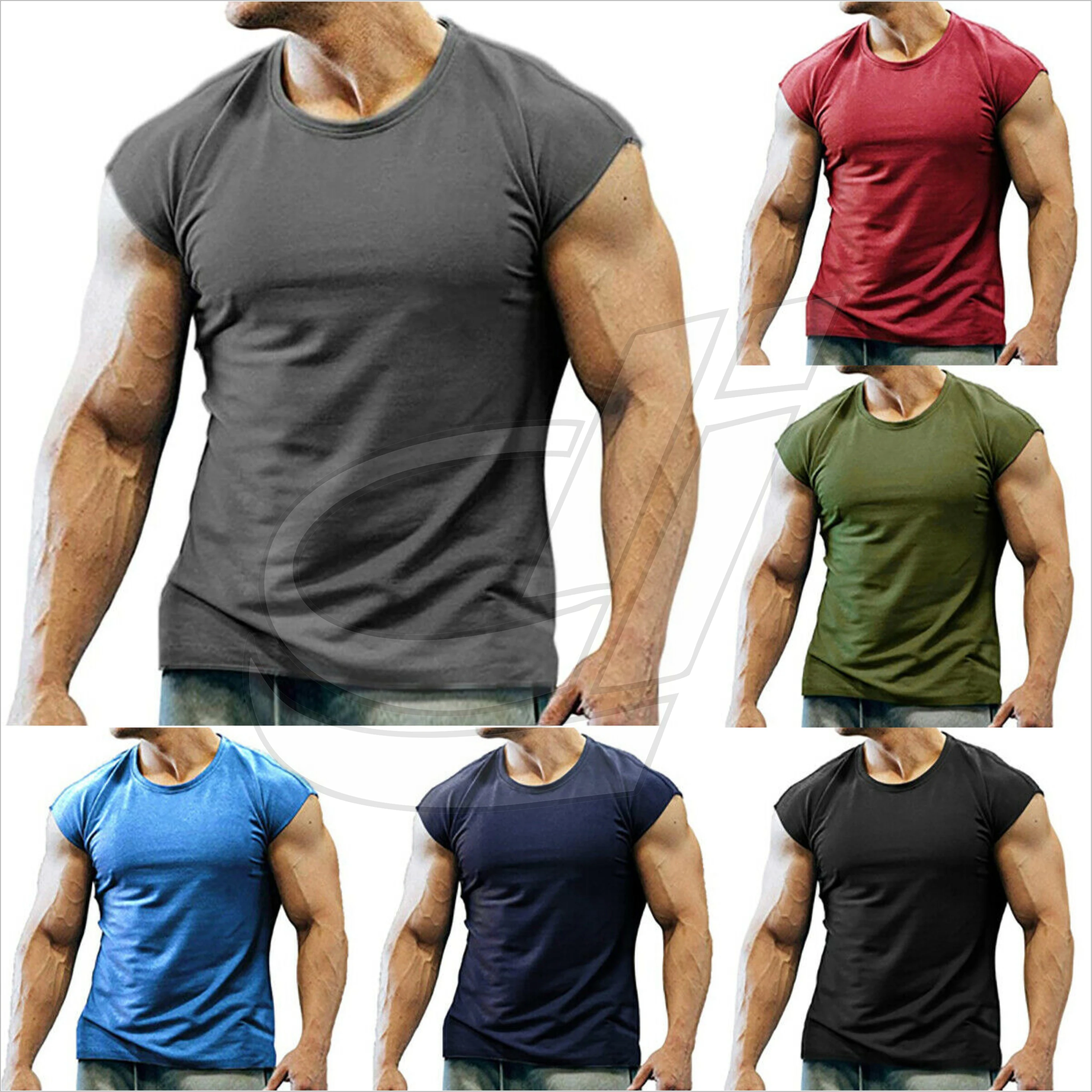 Оптовая продажа мужские однотонные майки с индивидуальным логотипом хлопковые дышащие из полиэстера нижнее белье