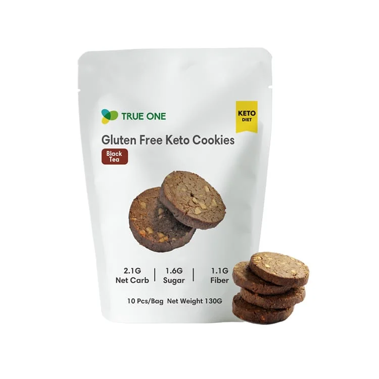 Crunchy Almond Low Carbs Gluten Free Keto Chips Tea Black Diet Meal Biscuit Butter Cookies