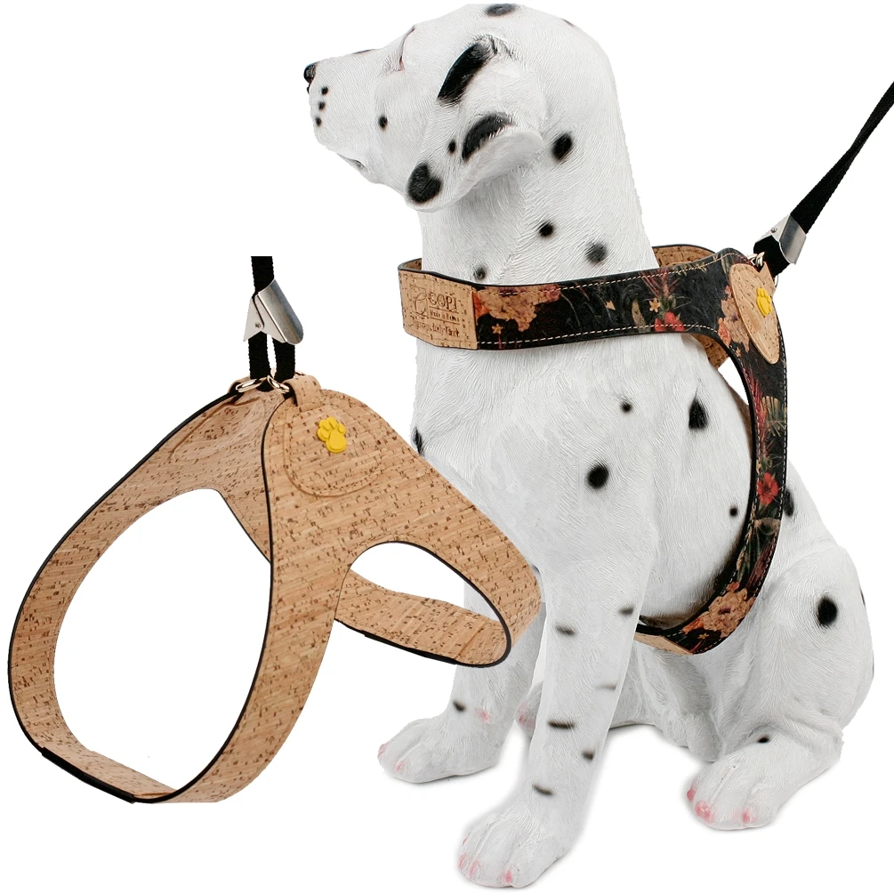 
Korea eco friendly CORK made pet harness set 