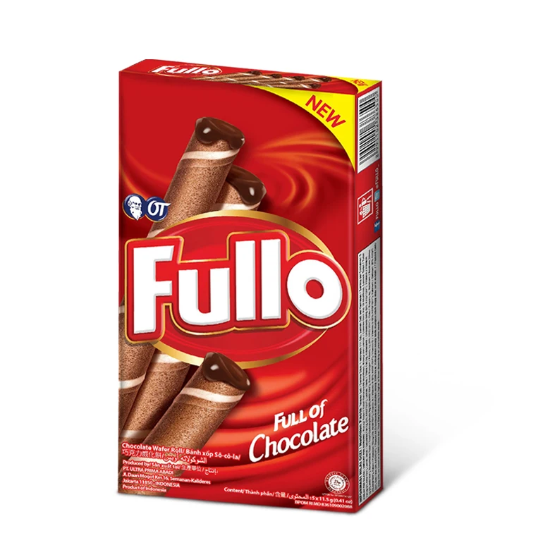 Fullo Wafer Stick Chocolate Biscuit Wafer BISCUITS Chocolate Flavour Chocolate Flavor Wafer Snacks 3.83 Kg CRISPY Carton Packing
