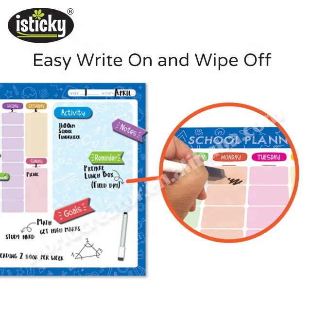 
Custom School Planner Removable Wall Sticker for Kids 