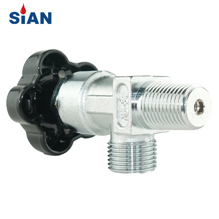 Chrome Plated Finish Diaphragm Type QF-21A Oxygen Air Nitrogen Gas Cylinder Valve