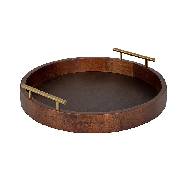 Высококачественный деревянный поднос гексагональные формы подносы для завтрака и закусок набор из 3 сервировочных подносов обеда вечеринки