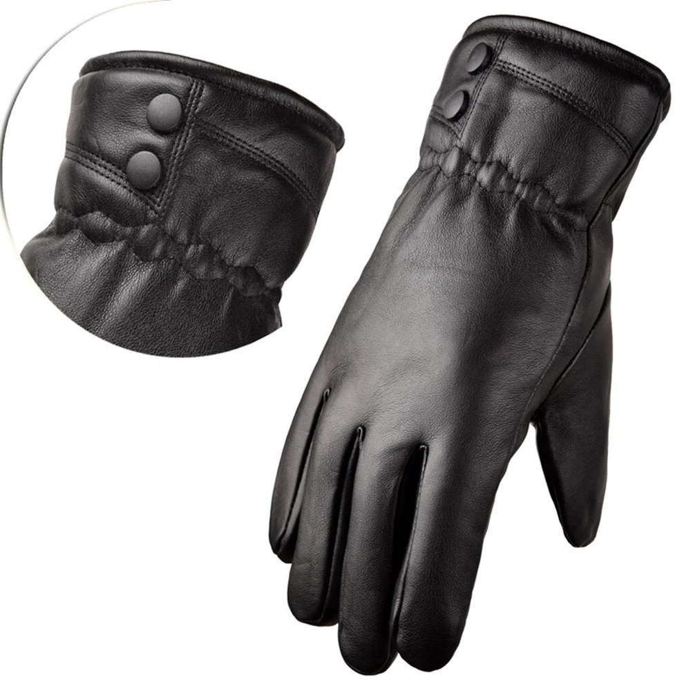 Мужские перчатки из натуральной оленьей кожи на осень/зиму