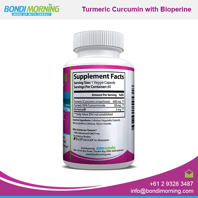 
Certified Laboratories Approved Turmeric Curcumin Capsules with Bioperine 