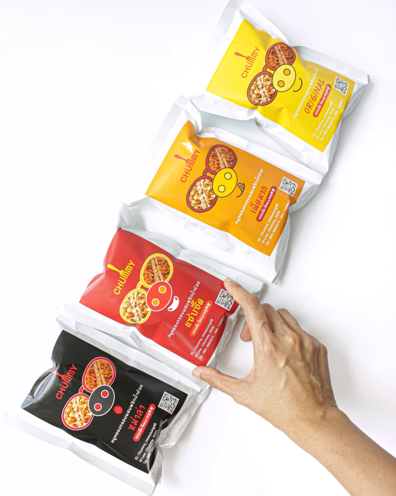 Whole Sale Crispy Pork Mix With Nam Yoi  Chilli Paste Very Spicy Flavor Snack  From Thailand