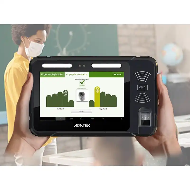 Superior Aratek Biometric Tablet PC for Student Attendance with NFC Card Reading and Fingerprint Scanning