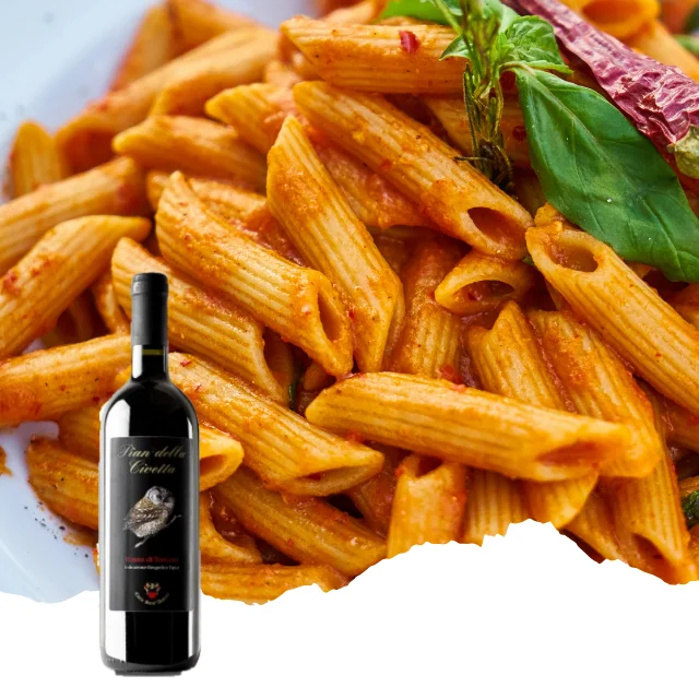 Бутылка Pian Della цивета тосканская и т. Д. Для средиземноморского превосходного качества, красного, красного вина, красного вина, красного цвета, Красного рубина, среднего размера, сухая