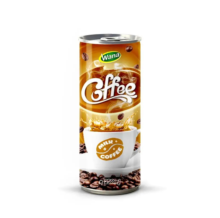 Latte coffee Drink Trusted Brands in 250ml Can from High Quality Coffee Bean in Viet Nam