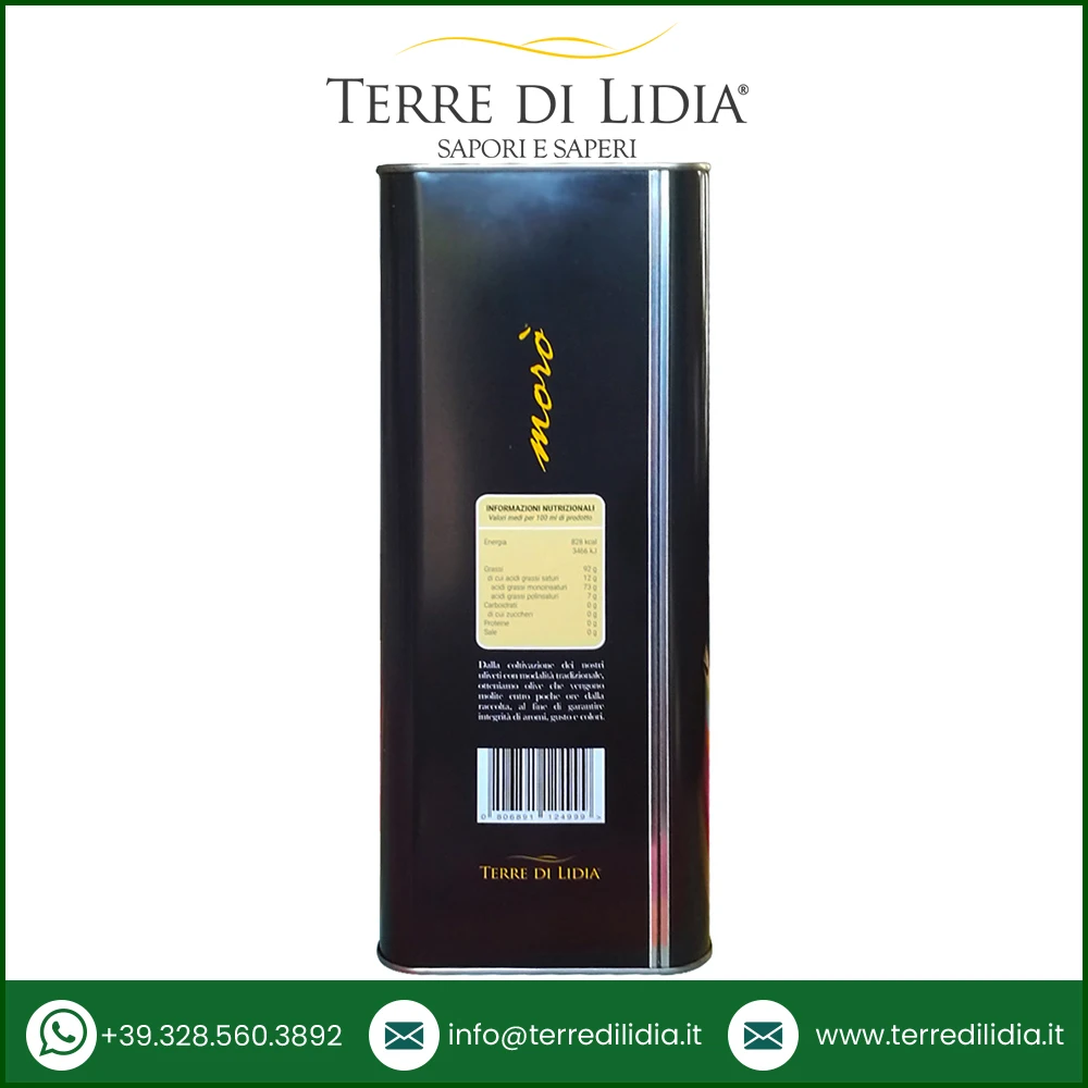 Direct Manufacturer Low MOQ Pure Italian Extra Virgin Olive Oil Latta Moro 5 L