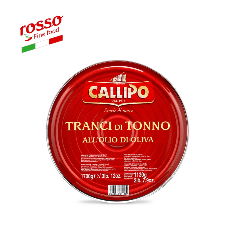 Стейк тунца в оливковом масле каллипо 1,7 кг консервированные продукты и вакуумные-Сделано в Италии