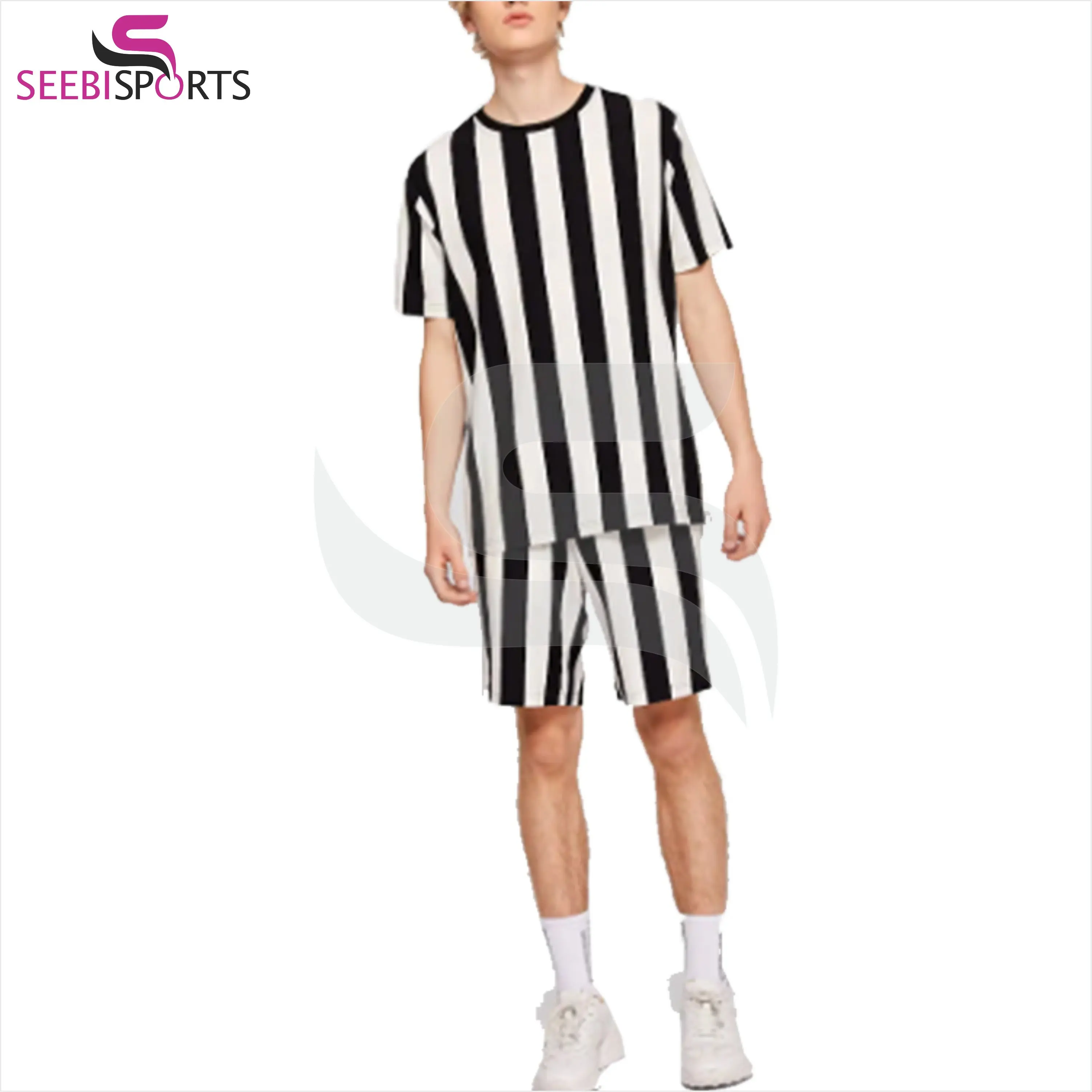 
white shirts and shorts with black lines for boys track suits made in pk 