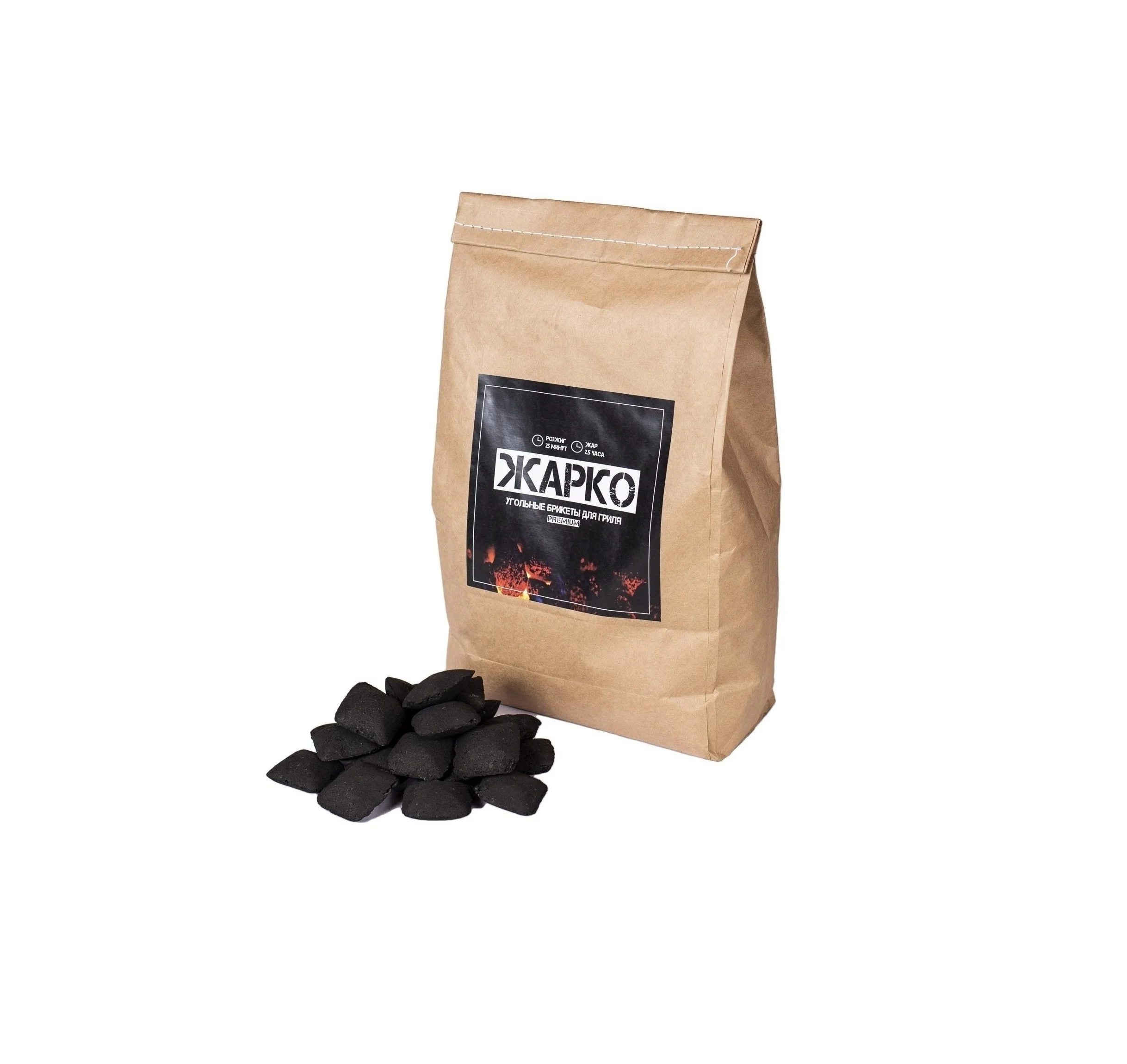 Русский натуральный уголь в брикетах