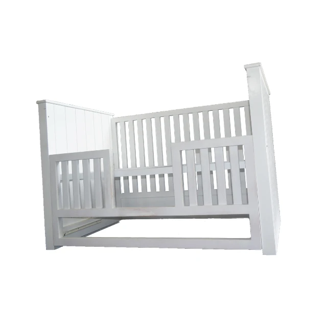 Best Manufacture Indonesia Solid Wooden Baby Cot Bed Crib with Multifunction height adjustable and 2 Drawers