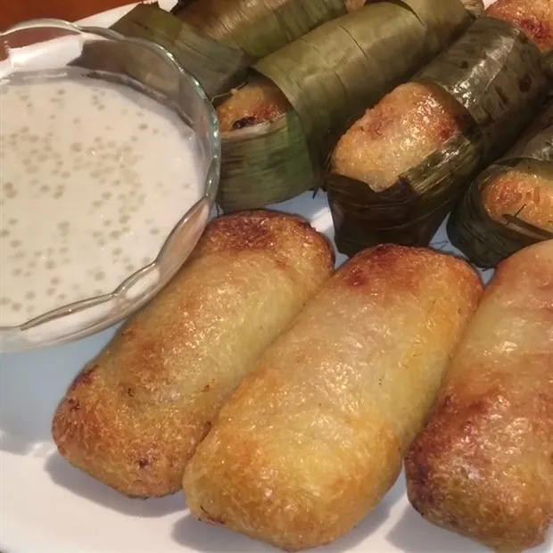  Высококачественный жареный банан обернутый в липкий рисовый пирог/банановый пирог с чипсами свяжитесь MS LENA 0084 707 750653