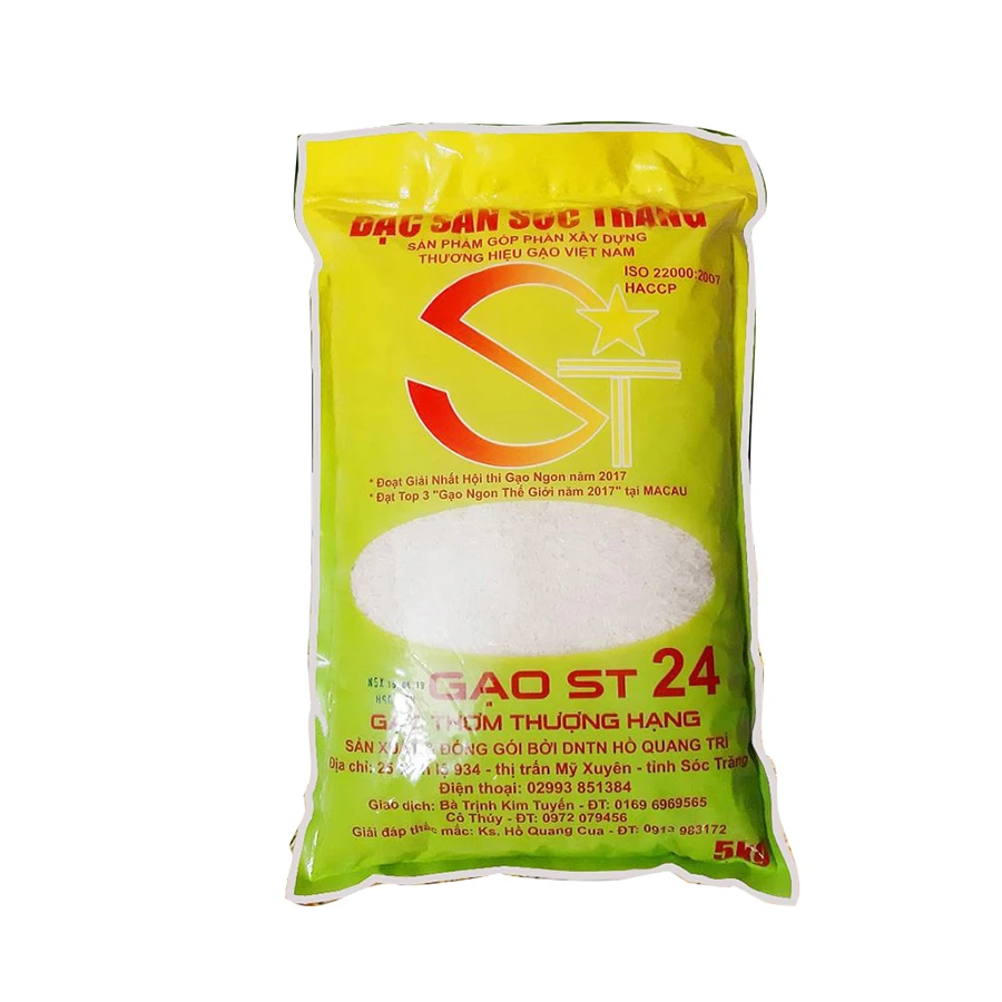 New Rice from Vietnam for wholesale (ST24) Harvest newly every season / High quality packaged as requirements