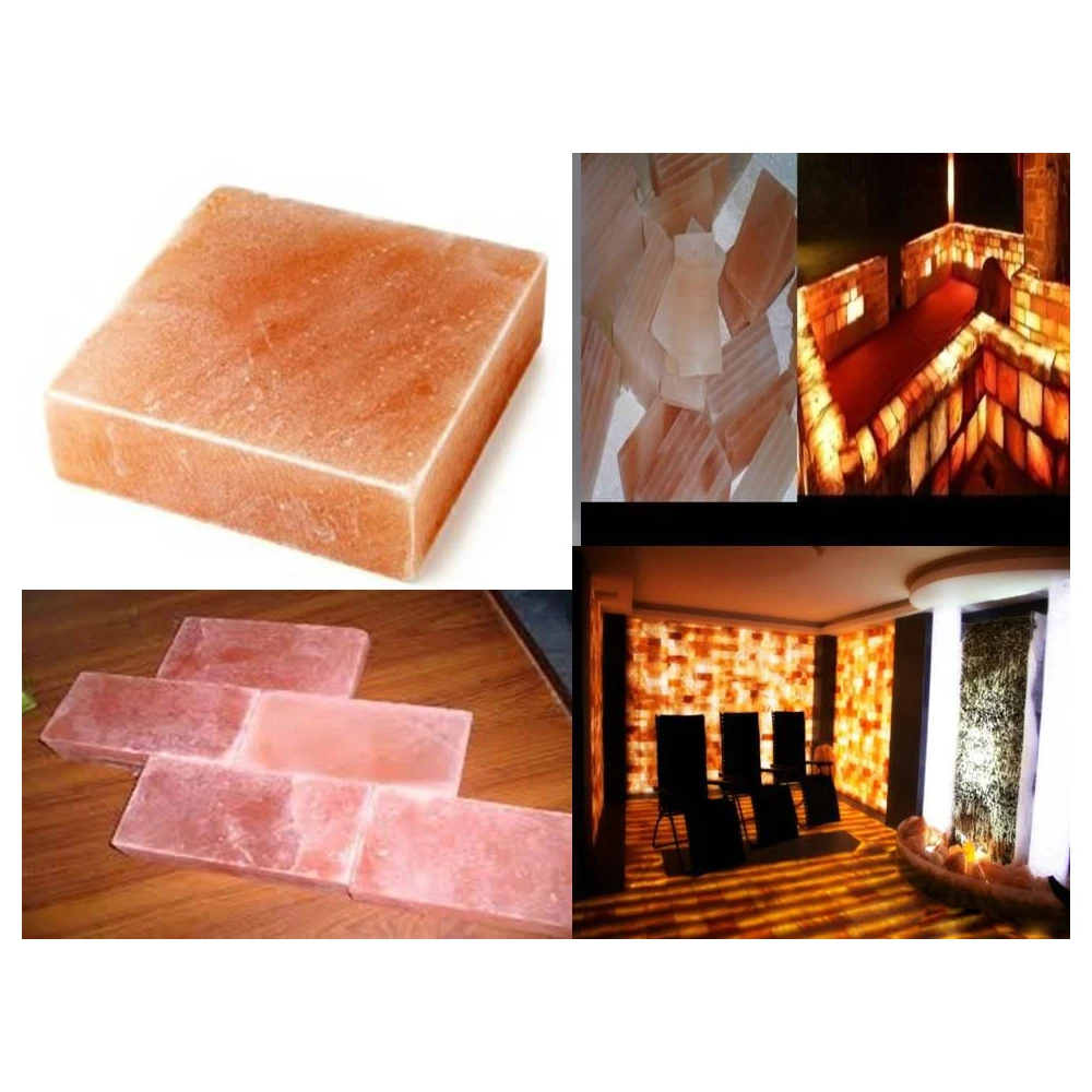 OEM Salt Tiles Rock Salt Blocks for Spa Rooms Sauna Rooms Natural Craft Tiles For Grilling Cooking