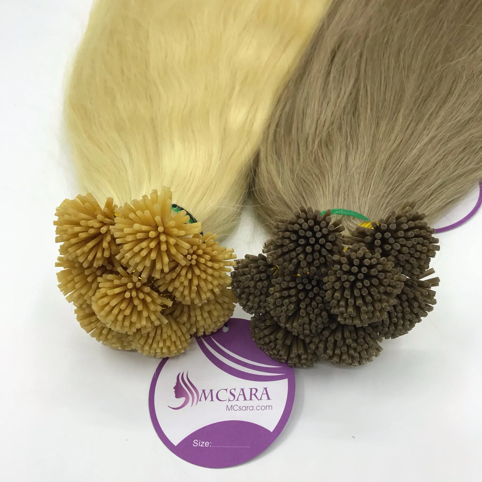 Оптовая продажа бразильские накладные человеческие волосы i Tip смешанные цвета фортепиано необработанные вьетнамские натуральные