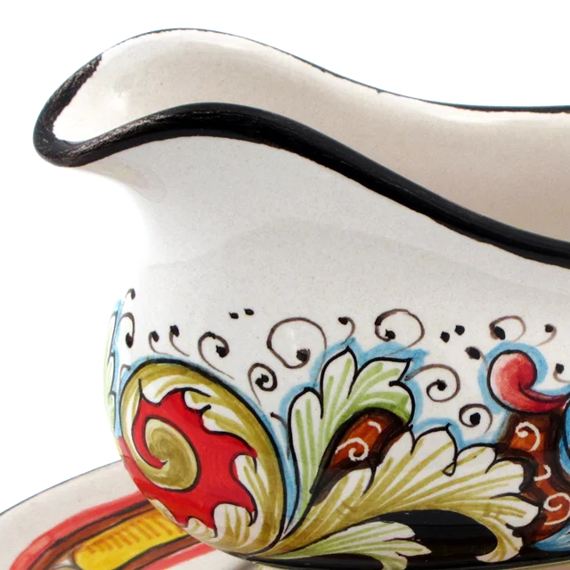 Handmade ceramic gravy boat made in Italy kitchen items pottery souce dish