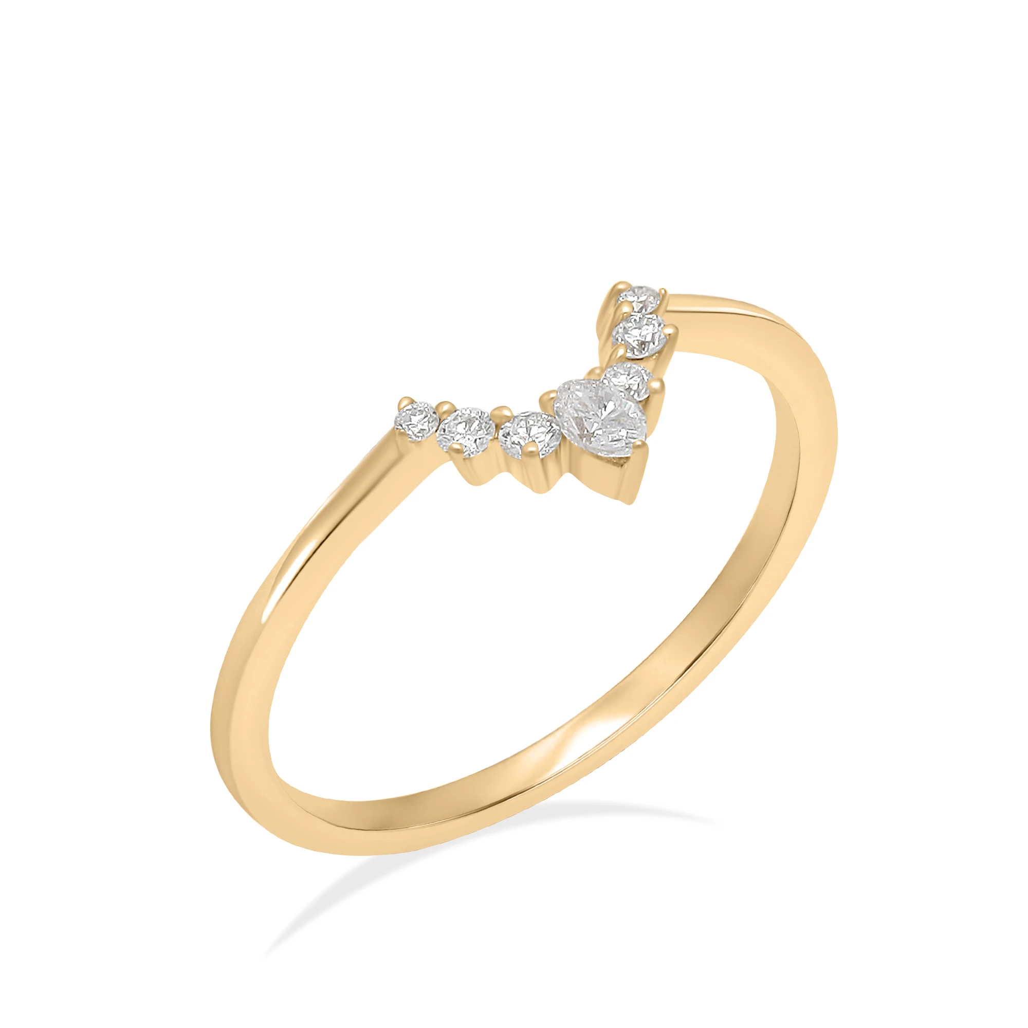 Natural Diamond Marquise Shape Round Diamond Gemstone Ring 14k Gold Diamond Ring