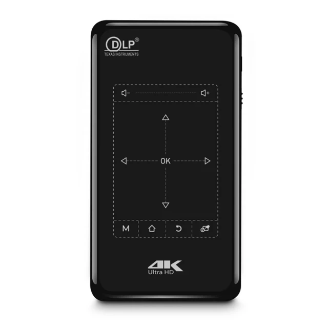 P09II WiFi Portable Projector Mini Pocket Projector Touch Panel Home Theatre Support 4K 480P 2G+16G