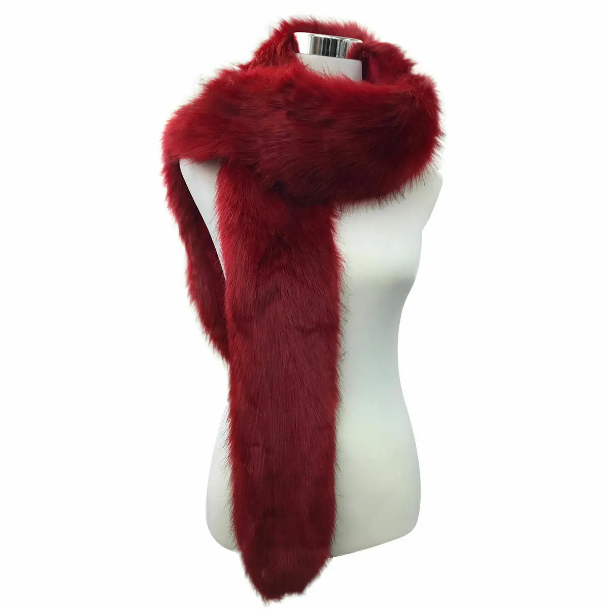 high quality Ladies Winter Faux Fur Neck Warmer Wrap Large Collar Shawl Stole Fashion Quality Fox Fur Collar Scarf Winter Warm