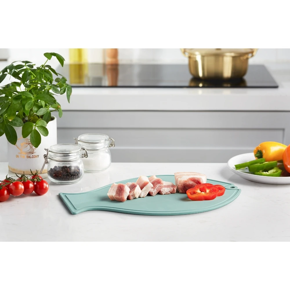 Custom Silicone For Cutting Boards Vegetables Drainer Fish Shaped Silicone Cutting Board for OEM made in Vietnam